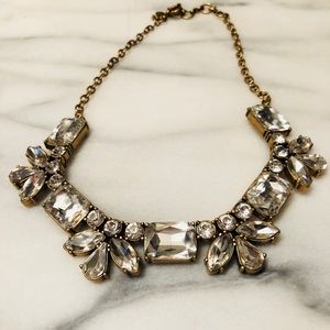 J Crew crystal bob necklace with adjustable close